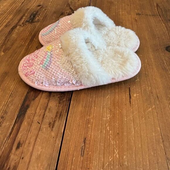 Unicorn Sequin GirlsSlippers Size Small 10-11 - Picture 11 of 13
